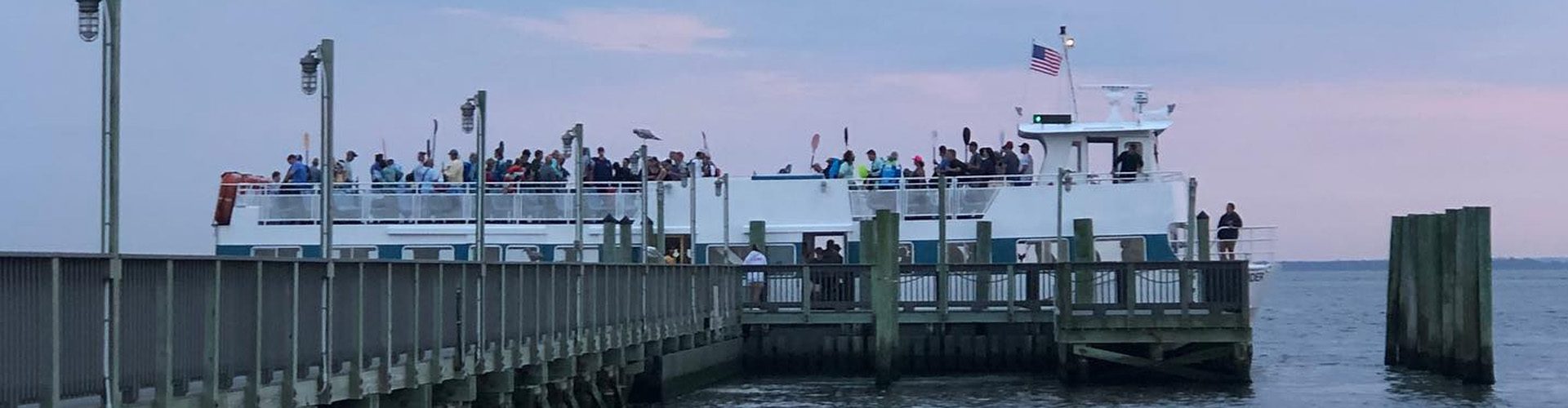 Swimmers crossing the Great South Bay