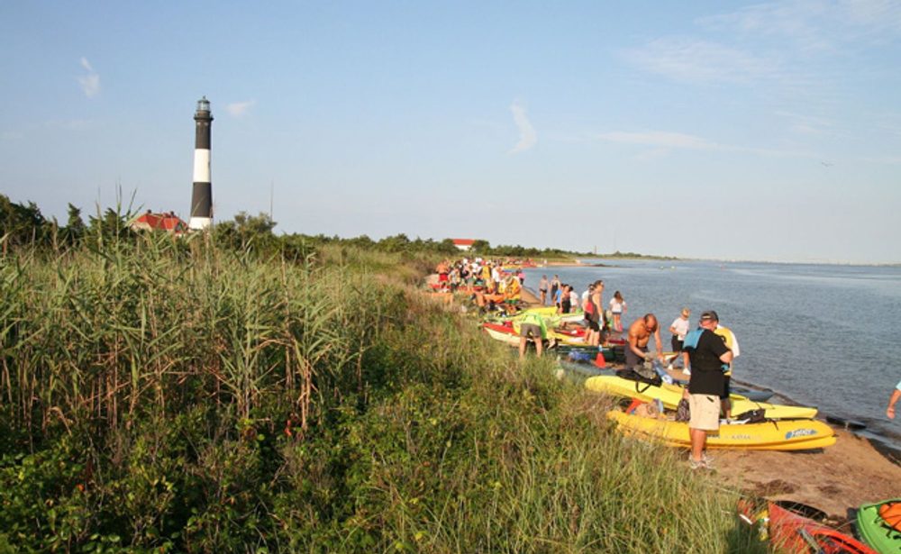 Historic photo from the Cross Bay Swim